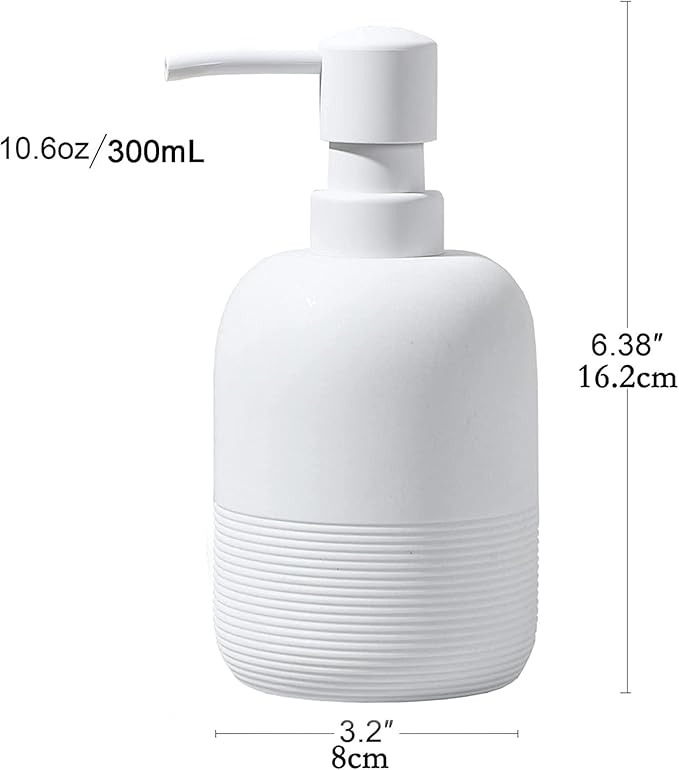 Soap Dispenser White,Hand Soap Lotion Dispenser for Bathroom Countertop,Soap Dispenser for Kitchen.