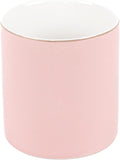 HANKOR Ceramic Pencil Holder for Desk - Cute Gold Trim Pen Aesthetic Makeup Brush Cup Holder Organizer for Desktop Storage Stationery Office Home Supplies, Pink