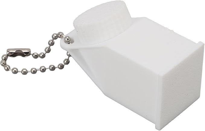 TOPINCN Milk Carton Box Keychain,Tolerant Holder Milk Carton Keychain Holder Mini Lactose Intolerance Pills Case Keychain Container (White)