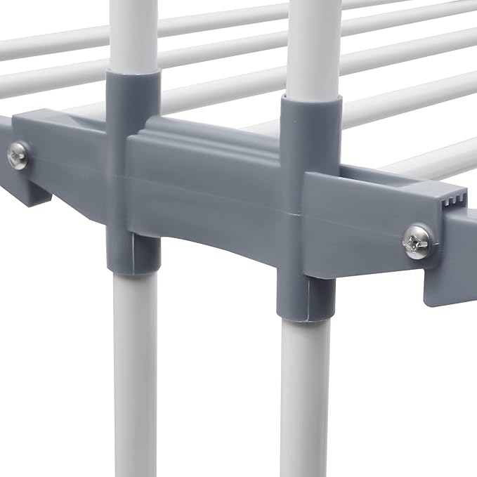 Drying Rack, 29.92*19.69*67.72inch 4 Tier Folding Clothes Drying Rack Rolling Laundry Garment Dryer Stand Multifunctional Stainless Steel Dryings Racks with Wheels for Bedrooms Lofts Balconies Patios