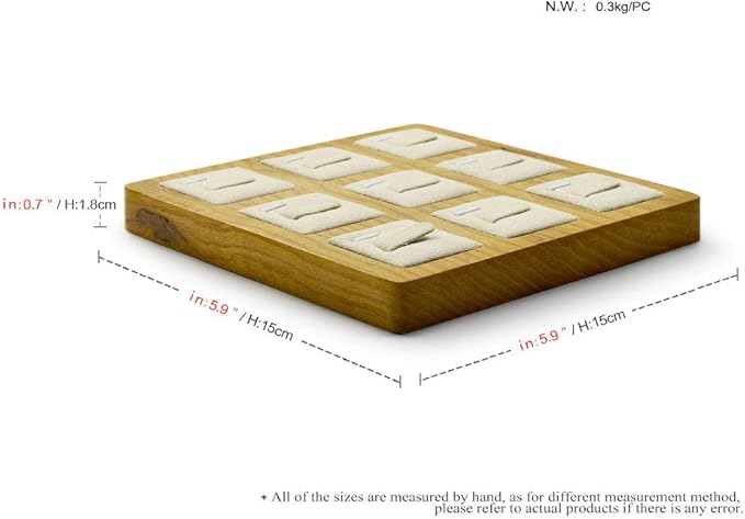 Jewelry Tray Solid Wood Display Stand Ring Storage Jewelry Ring Display Props Tray