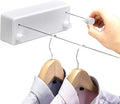 Bakala Retractable Clothesline, Portable Clothes Line Retracting Outdoors, Wall Mounted Double Line with Adjustable Stainless Steel Rope, 13.8 Ft Drying Laundry Line for Balcony, Laundry, Hote l-White