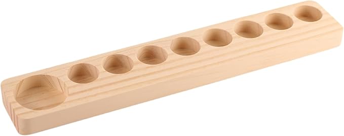 HAN SHENG 9 Grids Wooden Essential Oils Storage Racks Essential Oil Organizer Essential Oils Bottles Display Stand Holder Cosmetic Organizer Rack Nail Polish Container for 5-15ml Bottles