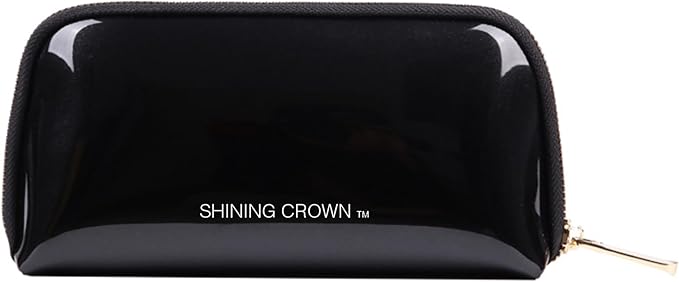 Shining Crown Muliti-Functional Portable Travel Makeup Tote Bag Cosmetic Pouch For Storage Toiletry Travel Accessories, Black Color