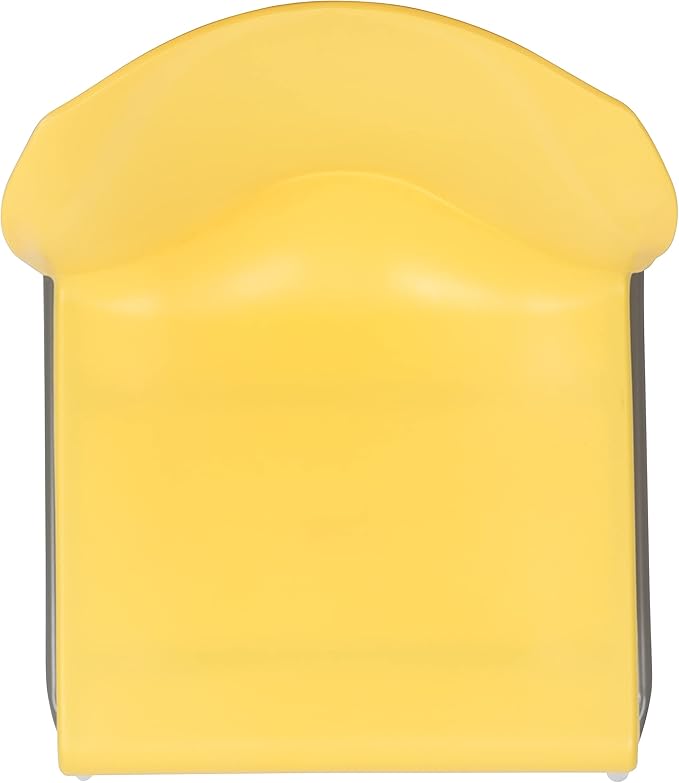 Flash Furniture HERCULES Series 5 Pack 880 lb. Capacity Yellow Full Back Contoured Stack Chair with Gray Powder Coated Sled Base