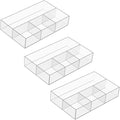 JessLab Acrylic Makeup Organizers, 3-Pack Bathroom Organizer for Drawer, Cosmetic Display Cases for Vanity, Countertop, Desk, Kitchen, and Cabinet Storage