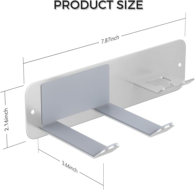 Hair Dryer Holder Wall Mounted, New Upgrade Stainless Steel Self Adhesive Blow Dryer Holder Rack for Dyson Supersonic Hair Dryer,Silver