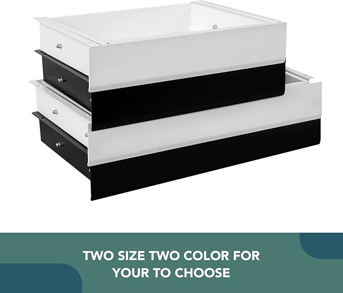 FLEXISPOT Under Desk Pull-Out Drawer Standing Desk Storage Organizer, Sliding Security Workstation Drawers (L, Black)