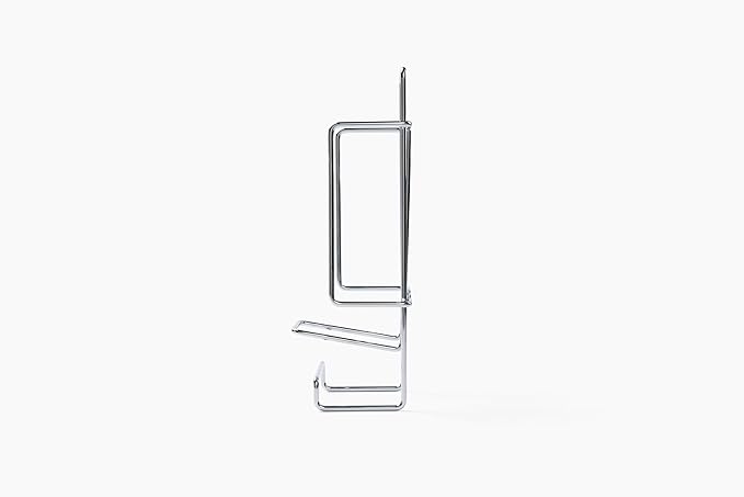 JERDON Ironing Board Holder and Iron Caddy - Stainless Steel Iron Holder with Hook - J525C