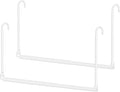 Hanging Closet Rod, 2 Pack Adjustable Height & Width Closet Rods for Hanging Clothes-Closet Extender Hanging Rod Space-Maximizing Design Suitable for Hanging and Drying Clothes, White