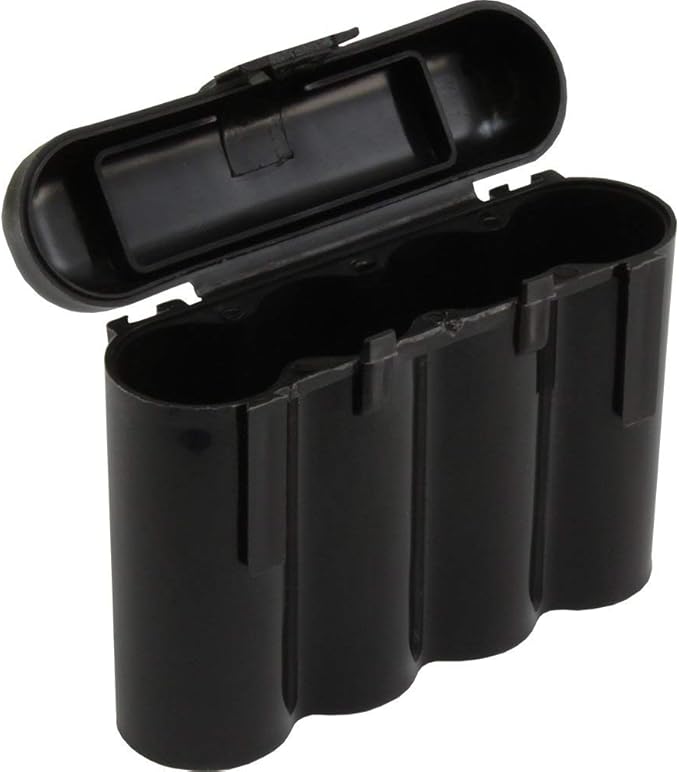 Powertron Batteries 3 Pack AA/AAA / CR123A Black Battery Holder Storage Cases