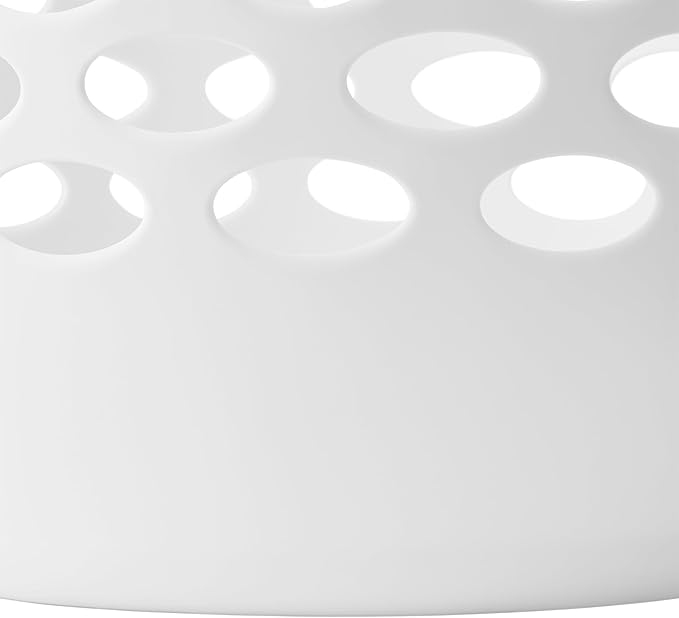 2.2 BUSHEL Flexible Laundry Basket,Tall plastic hamper for Clothes, Bedroom, and Storage - Portable Round Bin with Carry Handles 17.75" x 17.25" x 26", White,Black,3 pack (White)