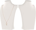 Necklace Bust Display Stand, Necklace Holder, Pendant Chain Necklace Organizer for Women (Beige Velvet, S 2PCS)