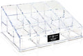 Isaac Jacobs Clear Acrylic 12 Compartment Nail Polish Holder, Organizer for Makeup, Essential Oils, Storage Solution, Rack Display (3 Rows (x4))