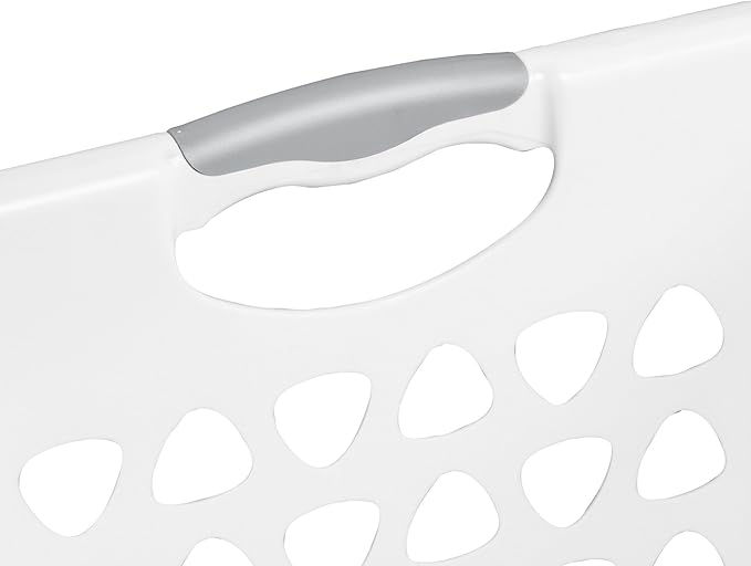 Sterilite 4 Pack Ultra Laundry Basket, Plastic Clothes Hamper, Large Rectangle Bin with 4 Comfort Grip Handles, 2 Bushel Capacity, White
