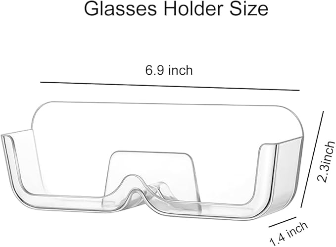 2pcs Eyeglass Holder Wall Mount, Sunglasses Storage Organizer, Glasses Holder Stand with Adhesive Sticker for Home Office Dorm