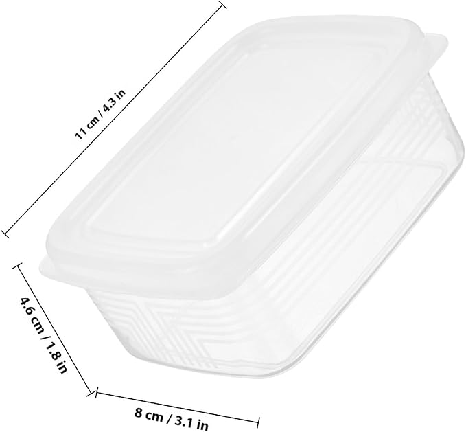 Wakauto 6pcs Small Refrigerator Organizer Bins Food Storage Containers for Fridge Produce Saver Boxes Multipurpose Preservation for Dough Meat Vegetables Kitchen Organization