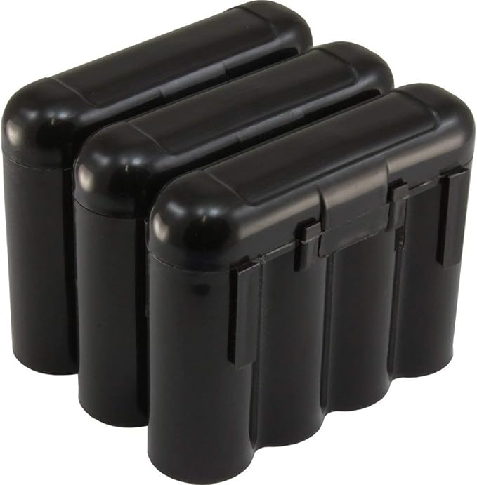 Powertron Batteries 3 Pack AA/AAA / CR123A Black Battery Holder Storage Cases