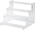 4-Tier Acrylic Display Riser Stand – 22.8x20x18.2cm Clear Perfume Stand for Display on Vanity, Countertops, & Retail Use – Tiered Acrylic Shelf for Figures, Cupcakes, Bottles, & Desserts