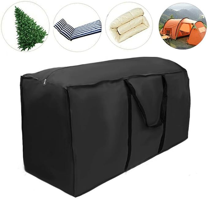 Patio Cushion Storage Bag Outdoor Cushion Storage with Zipper and Handles Size 68" L x 30" W x 20" H Heavy Duty for Cushion,Bedding, Blanket, Comforters, Pillow Storage (1Pack)