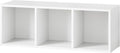 IOTXY DIY Modular Cube Bookcase - CubeXY Customizable Stackable Expandable Basic Shelving Units, 3-Cube Wooden Open Bookshelf for Fabric Storage Bin Organizer, White