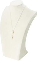 Coward Big Necklace Bust Stand for Selling Show, Beige Velvet Necklace Jewelry Display Holder for Home Use or Store Shop Show (13" Hight)