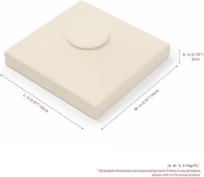 Oirlv Microfiber Jewelry Display Tray Necklace Display Stand Necklace Holder(Beige)