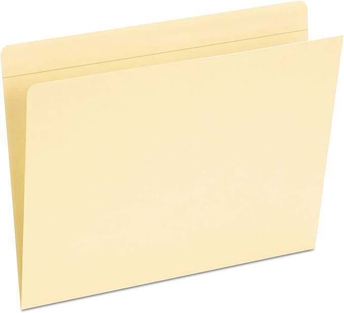 Pendaflex Pocket Folders, Straight Cut, Top Tab, Letter, Manila, 50 Per Box,(16651)