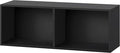 IOTXY DIY Modular Cube Bookcase - CubeXY Customizable Stackable Expandable Basic Shelving Units, 2-Cube Wooden Open Bookshelf for Miscellaneous Storage Organizer, Black
