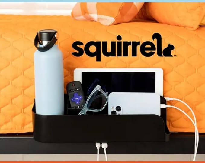 Squirrel Black Bedside Caddy