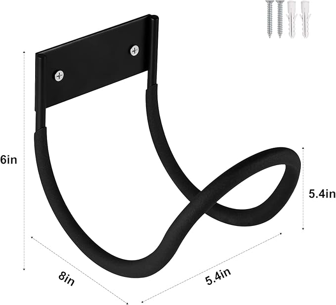 Hose Hanger, Heavy Duty Metal Hose Holder Wall Mount, Hook for Garden Hose/Expandable Hose/Hose Reel/Water Hose/Pocket Hose/Flexable Hose/Magic Hose (Hose Holder 125 Ft)
