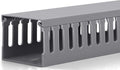 ZhiYo H2 x W2.4in Professional Server Rack Cable Management Raceway, 95in(4X L23.6in) Cable Raceway Kit, Electrically Safe PVC, Open Slot Wire Cord Hider for Under Desk/Computer/Network Cords