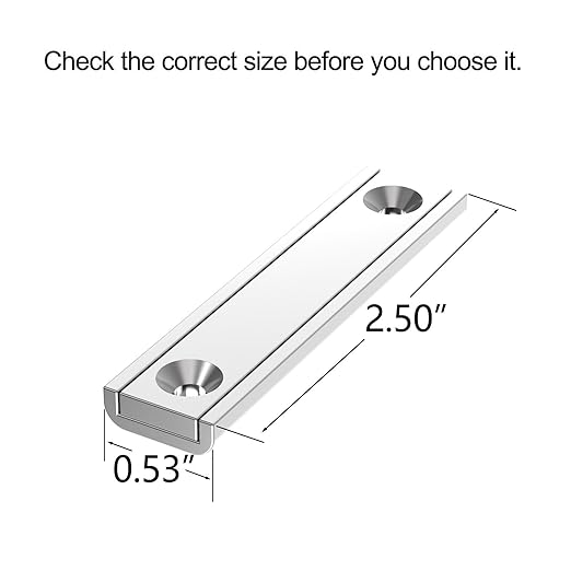 Super Strong Magnetic Tool Holder Channel Magnet - 2.50" Length-10 Pack,Pot Magnets with Matching Screws,Strong Rare Earth Magnets with Countersunk Holes,Magnetic Knife Tools Holder