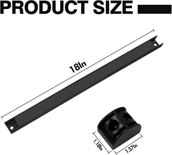 18" Magnetic Tool Holder, 10 Packs Magnetic Storage Strips Magnet Bar PVC Coated for Garage Tool Organizer Mounted Hanging Strip,Heavy Duty of Holder Easy to Install