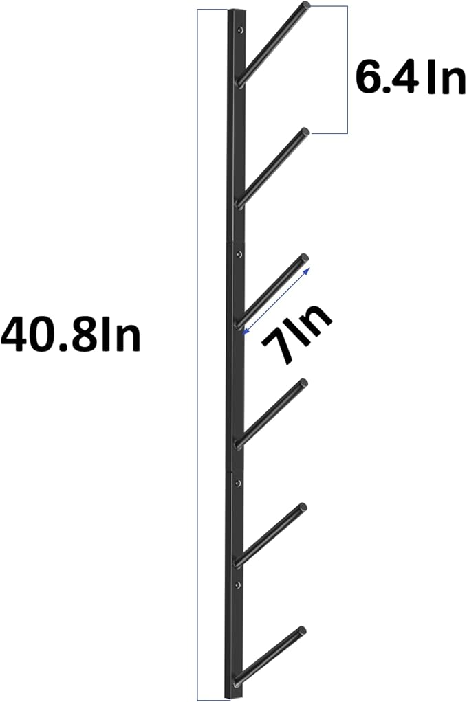 Skateboard Wall Mount, Skate Board Wall Display Hanger Rack, Snowboard Wall Mount Ski Holder,Deck Wall Longboard Rack Storage(6-layers)