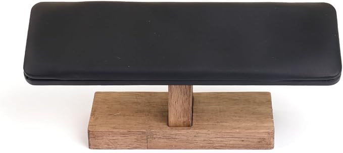Bracelet Display Tower Jewelry Holder Organizer Rack Wooden Base Watch Display Bangle Scrunchie Headband Headtie Stand Exterior Black PU