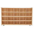 Contender 20 Cubby Storage Shelf made of Birch Wood [Comes Fully Assembled], for Classrooms and Homes, Toy Organizer, Stationary Organizer, Natural Finish