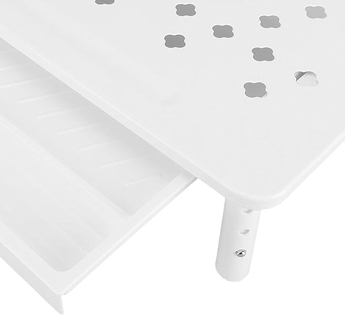 Bewinner Computer Monitor Stand Riser, Desk Organizers and Accessories with Drawer, Office Desk Accessories Metal Printer Laptop Stand20KG Bearing (White)