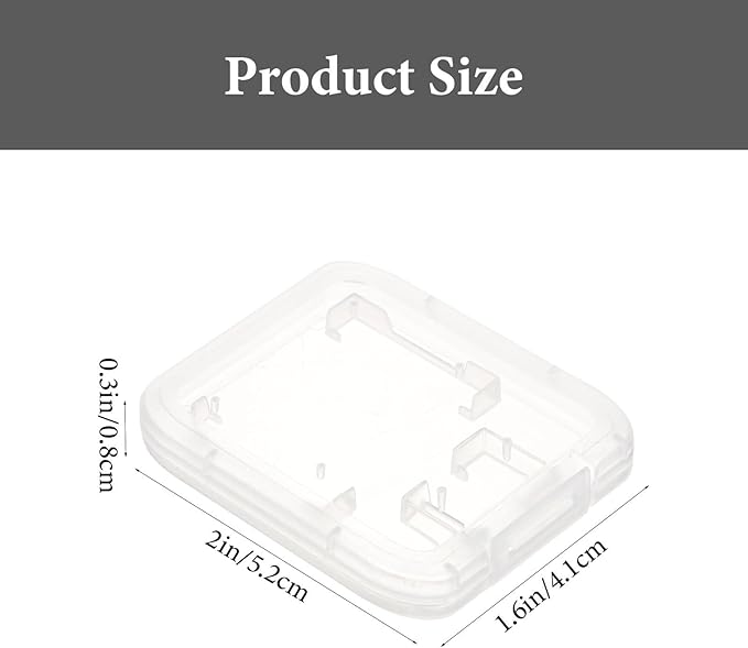 GALPADA 24pcs 24pcs Transparent Memory Card Storage Organizer Case with Lid Portable Protective Storage Box for Secure Protection and Easy Carry