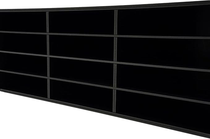 12 Compartments Literature Organizer, Desktop File Sorter Mail Center Paper Storage Cabinet Classroom Mailbox for Files Documents Papers Magazines(White) (Black 12 Slots)