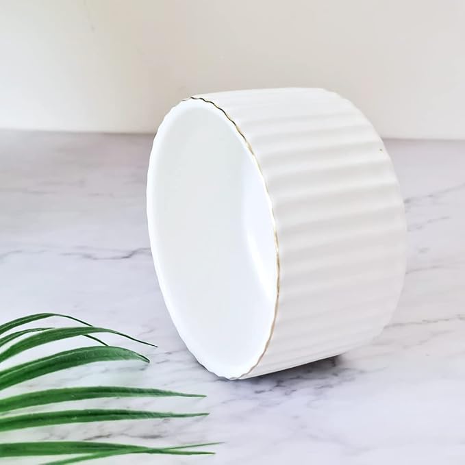 Paper Clip Holder for Desk Ceramic Paperclip Holders, Office Desktop Paperclips Binders Dispenser Organizer, White