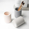 Selegna Drying Stone Toothbrush Holder, Diatomite Toothbrush Holders for Bathroom, Quick Drying Electric Toothbrush & Toothpaste Holder Cup, Diatomaceous Earth Bathroom Sink Organizer (Dark Grey)