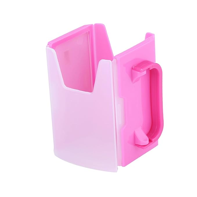 Milk Carton Holder Adjustable Spillproof Milk Drink Holder with Handle for Kid Child Kitchen Tool (Red)