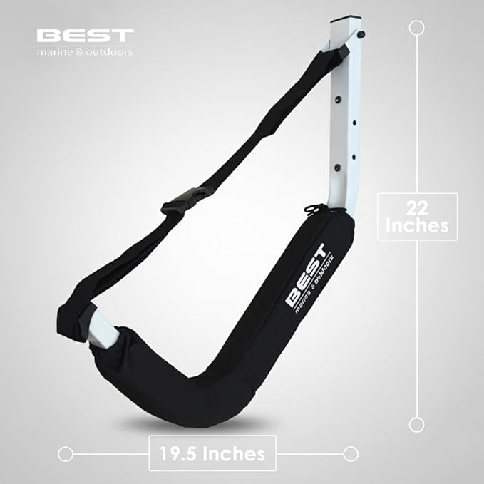 Best Marine and Outdoors Kayak Storage Rack, 2 Premium Wall Mount Racks, Kayaks & SUP Paddle Boards, 125lb Weight Capacity Garage Hanger, Indoor Outdoor Paddleboard Holder & Kayaking Accessories