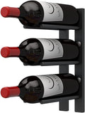 Ultra Wine Racks Cork Out Wall Mounted Wine Rack (1 Foot, Matte Black, Holds 3 Wine Bottles) - Modern & Minimalist Metal Wine Storage for Home Bar, Kitchen, Dining Room, Wine Cellar