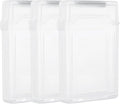 PATIKIL 4.5" x 3.2" Hard Drive Disk Case, 3Pcs Plastic Hard Disk Storage Box Portable Anti-Static Case for 2.5" External SSD HDD, White