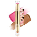 evpct 2In1 Blush Contour Multiuse Makeup Stick, Berry Tan & Brown Creamy Butter Blush Bronzer Contour Multiuse Stick for Cheeks Lips Eyes Faces, Ultra-Creamy Radiant Finish, Vegan & Cruelty-Free