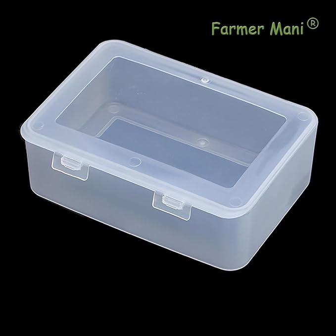 Clear Plastic Storage Containers Box with Lid (5.04x3.5x1.69 inch, 2 Pack), Rectangle Plastic Clear Storage Containers Box for Beads, Coins, Safety Pins and Other Craft Jewelry Watch Findings