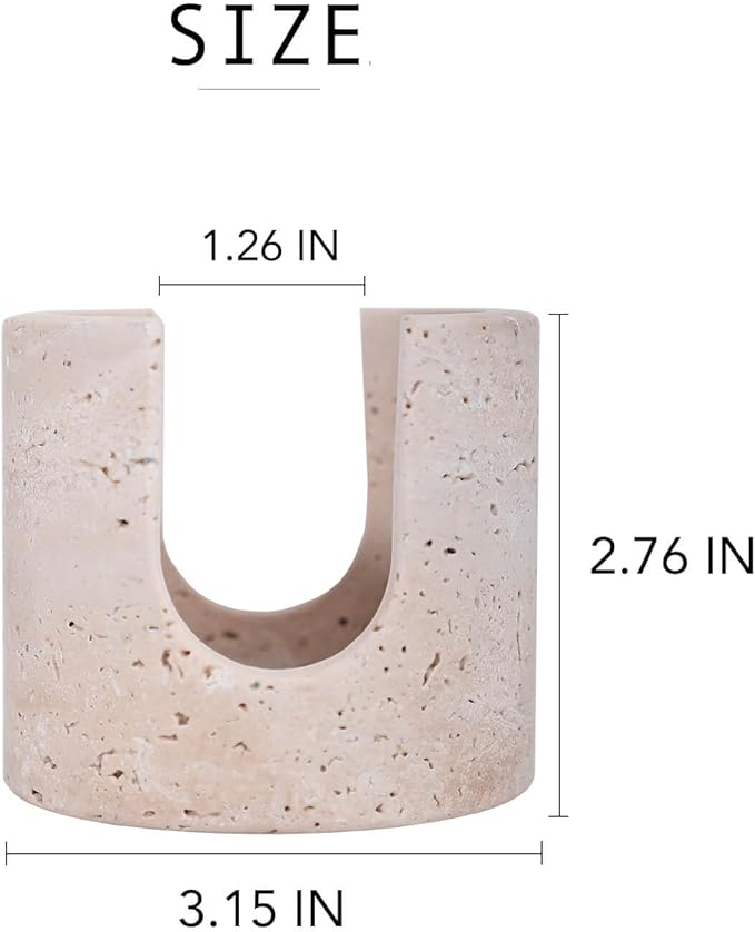 Travertine Marble Sponge Holder for Kitchen Counter - Natural Stone Dish Drying Rack, Sponge Caddy for Sink Organizer - Durable & Stylish Kitchen Decor