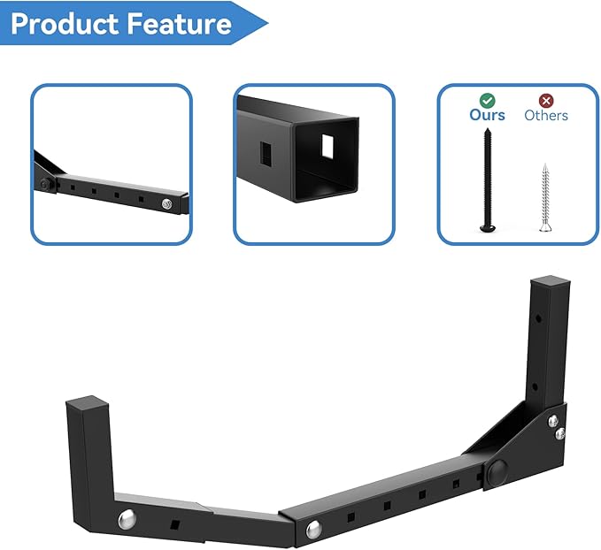 WALMANN Wall Mount Kayak Storage Rack, Kayak Hooks for Garage Wall Hangers for Kayak, Surfboard, Skiis, Snowboard, Paddle Board